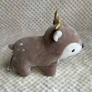 H & M Home Plush Reindeer Stuffed Animal Toy Embroidered Eyes